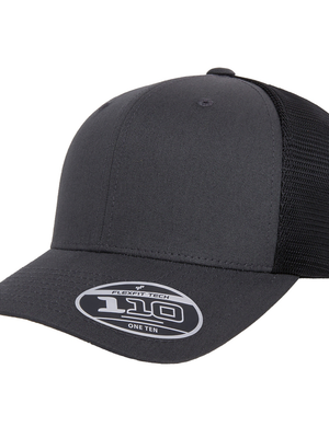 Blank - FLEXFIT One Ten Mesh Cap - Charcoal/Black