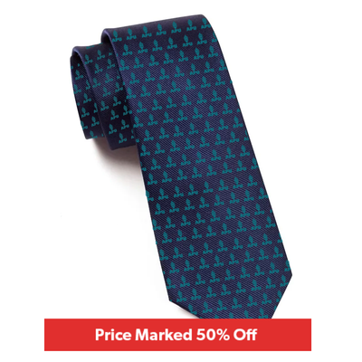 APU - Navy Silk Tie