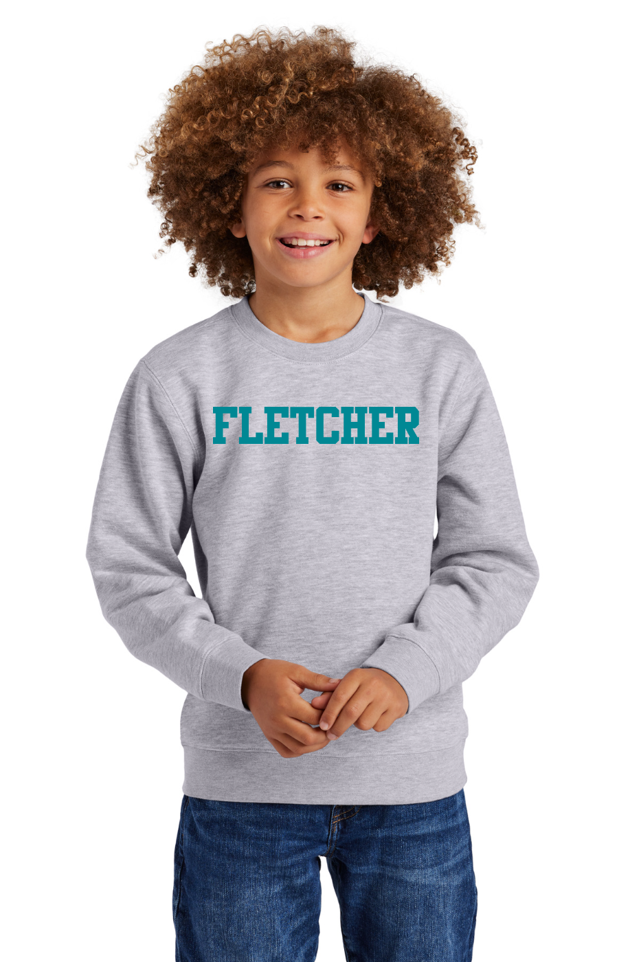 District ®  Youth V.I.T. ™  Fleece Crew  - Light Heather Grey
