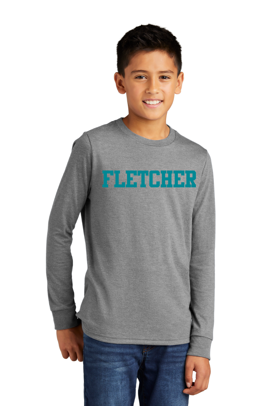 District ®  Youth Perfect Tri ®  Long Sleeve Tee  - Grey Frost