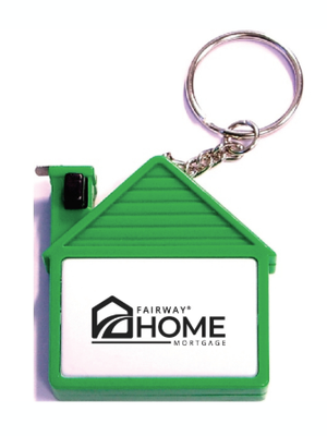 First Team Threads - House shape tape measure key chain