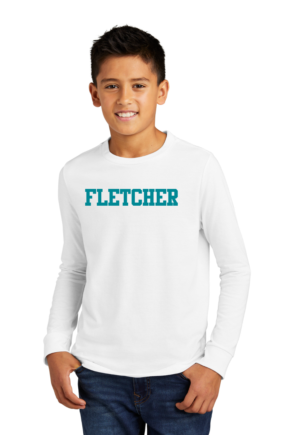 District ®  Youth Perfect Tri ®  Long Sleeve Tee  - White