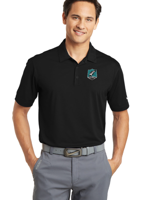 Nike Dri-FIT Vertical Mesh Polo- Black