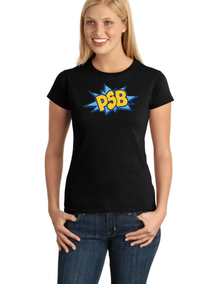 PSB Slam Logo Women's Gildan Softstyle ® T-Shirt. 64000L - Black