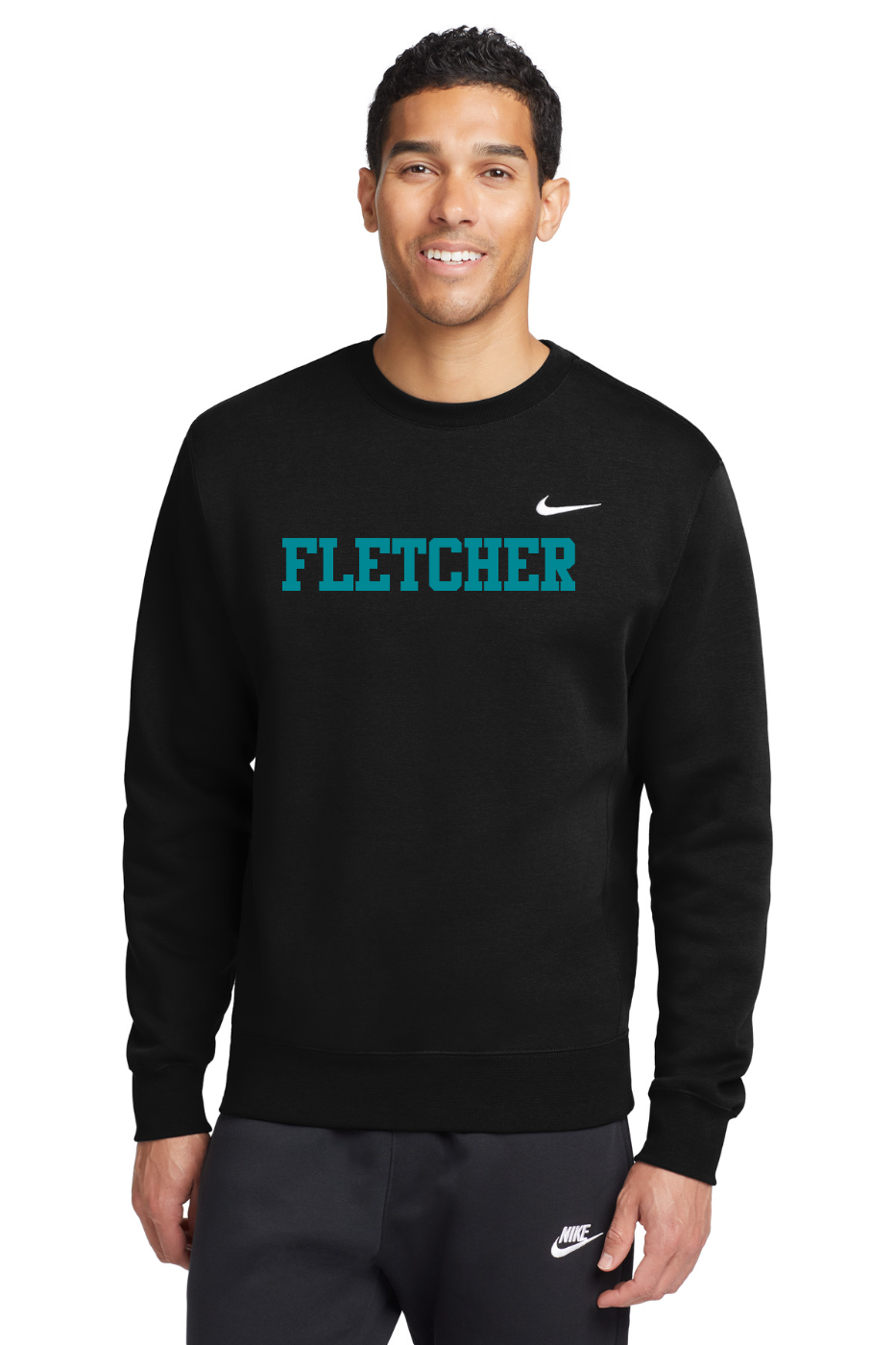 Nike Club Fleece Crew  - Black