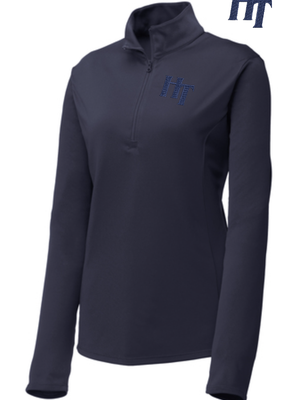  Ladies Performance 1/4-Zip Pullover- Navy