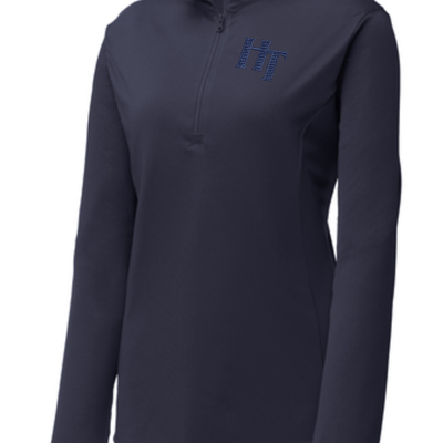  Ladies Performance 1/4-Zip Pullover- Navy