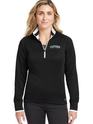 Nike Women's Dri-FIT 1/2-Zip Cover-Up - Black/ White