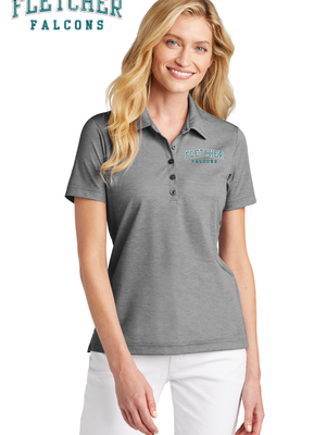 TravisMathew Ladies Oceanside Heather Polo - Quiet Shade Grey Heather