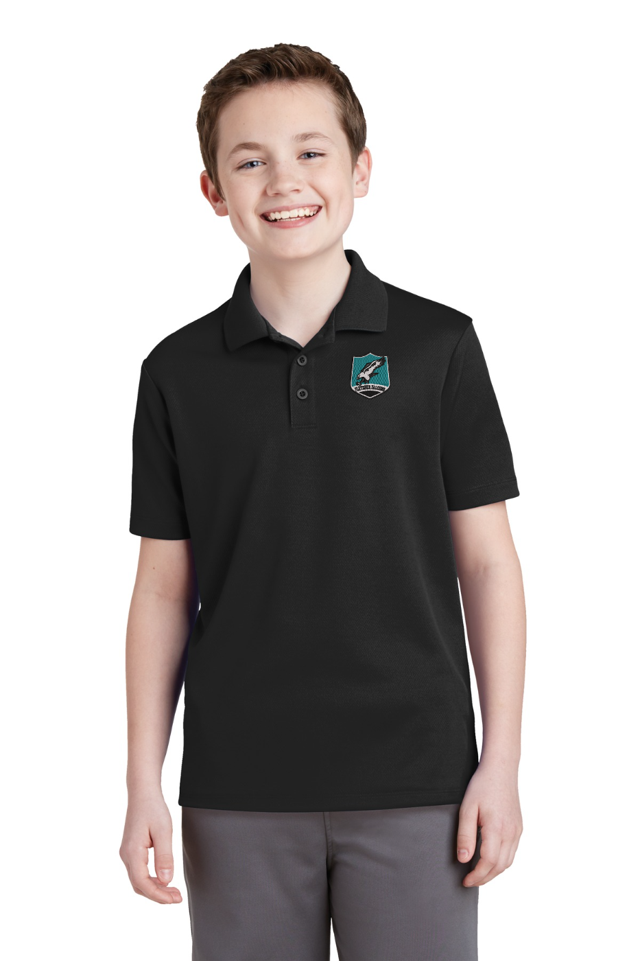 Sport-Tek ®  Youth PosiCharge ®  RacerMesh ®  Polo. - Black