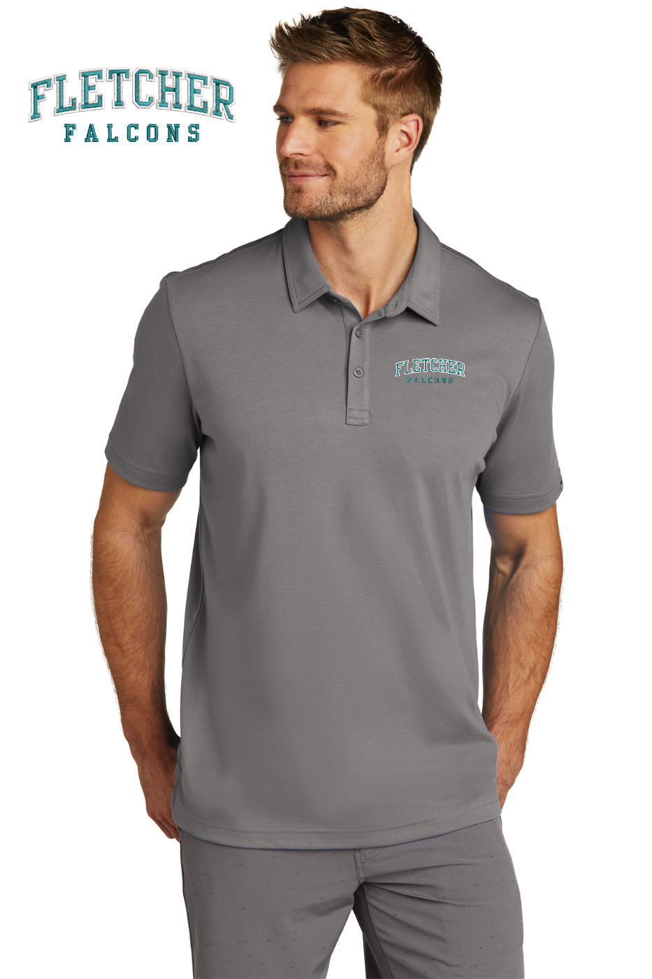 TravisMathew Oceanside Solid Polo.- Quiet Shade Grey