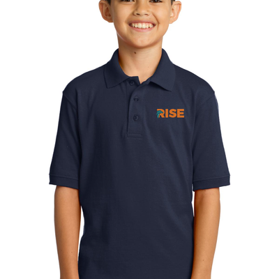 Port & Co ™  Youth Core Blend Jersey Knit Polo. KP55Y - Deep Navy