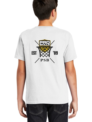 Youth Criss Cross Shield & Net T-Shirt (White)