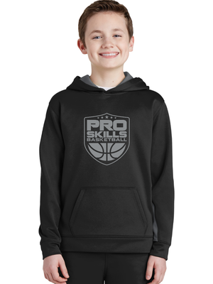 Youth Colorblock Hoodie - Black/ Grey