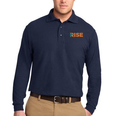 Port Authority ®  Silk Touch™ Long Sleeve Polo.  K500LS - Navy