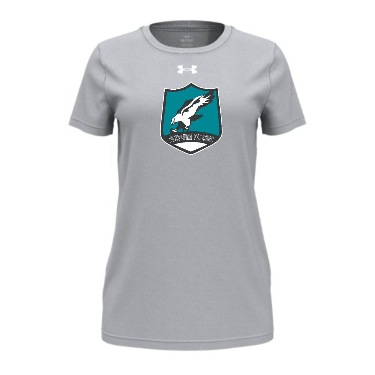 LADIES UA Tech™ Tee- Mod Gray Light Heather 