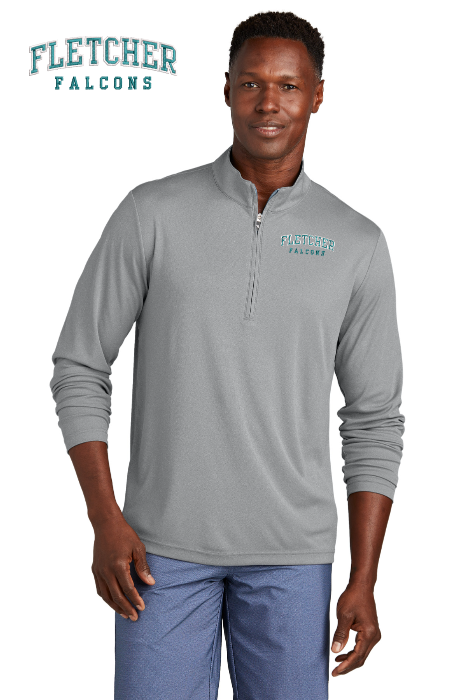 TravisMathew Coto Performance 1/4-Zip - Quiet Shade Grey Heather
