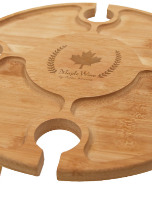 Bamboo Portable Wine and Cheese Platter