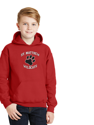 Gildan ®  - Youth Heavy Blend™ Hooded Sweatshirt. 18500B - Red